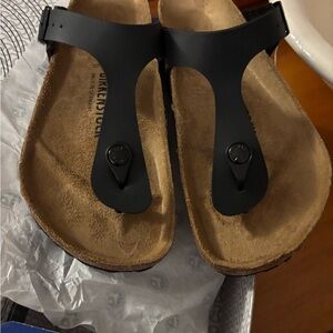 Birkenstock Women's Gizeh Black Sandals Size: 38 (7-7.5) Regular